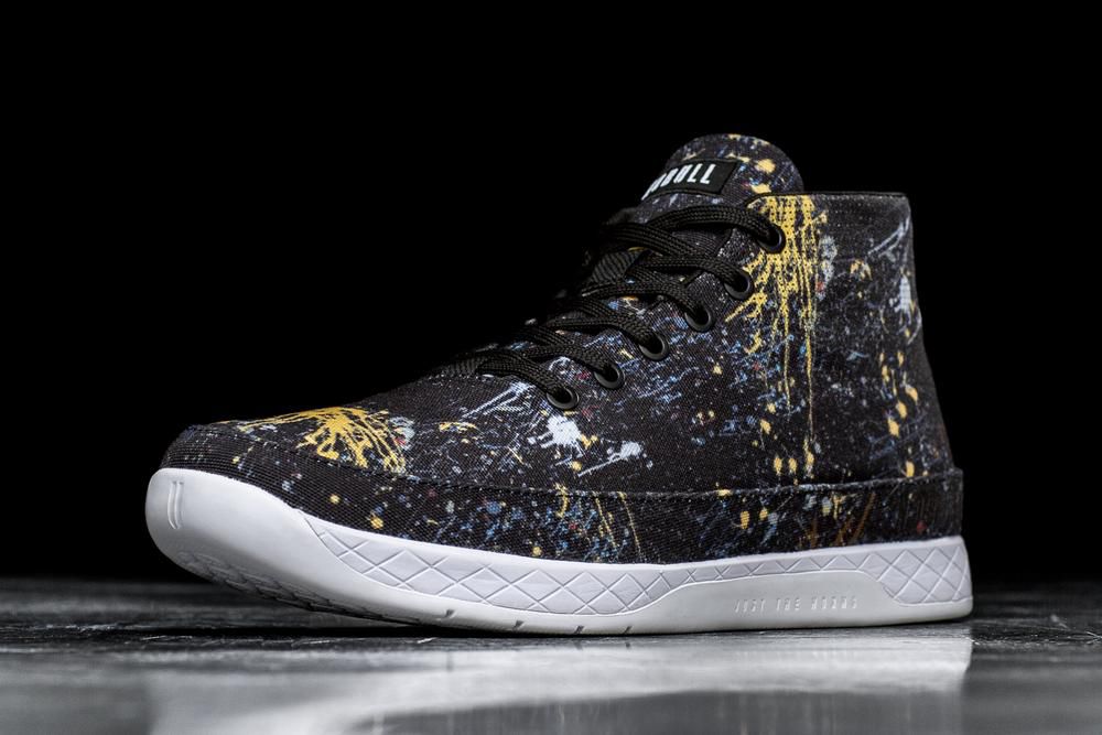 NOBULL Splatter Canvas Mid Training Ayakkabı Erkek - Siyah - Turkiye (CLM-162497)